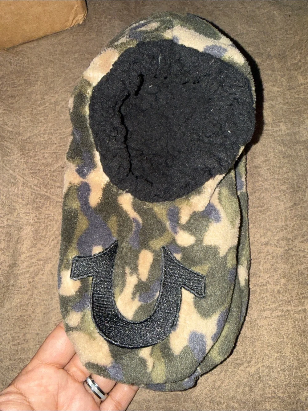 NEW True Religion Black, Gray and Camouflage Men's Sock & Slipper Set